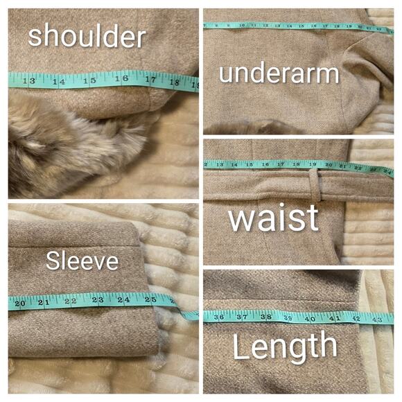 Lauren Ralph Lauren Wool Blend Faux Fur Collar A-Line Belted Coat - Picture 15 of 15